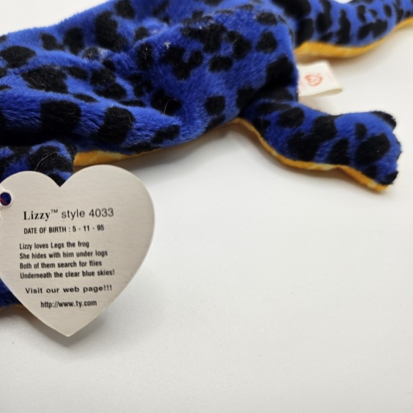 Ty Beanie Babie Bundle: Crooks, Stinger, Iggy.‎ Lizzy, And Teenie Beanie Iggy - Picture 11 of 11
